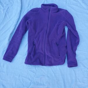 Eastern Mountain Sports Womens Zip Up Fleece Purple Small Excellent Preowned